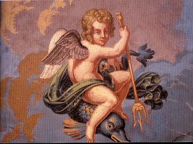 Palazzo de Falco: particolare del soffitto del salone